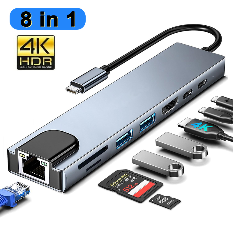 Sd Card Module - Hub USB tipo C 8 in