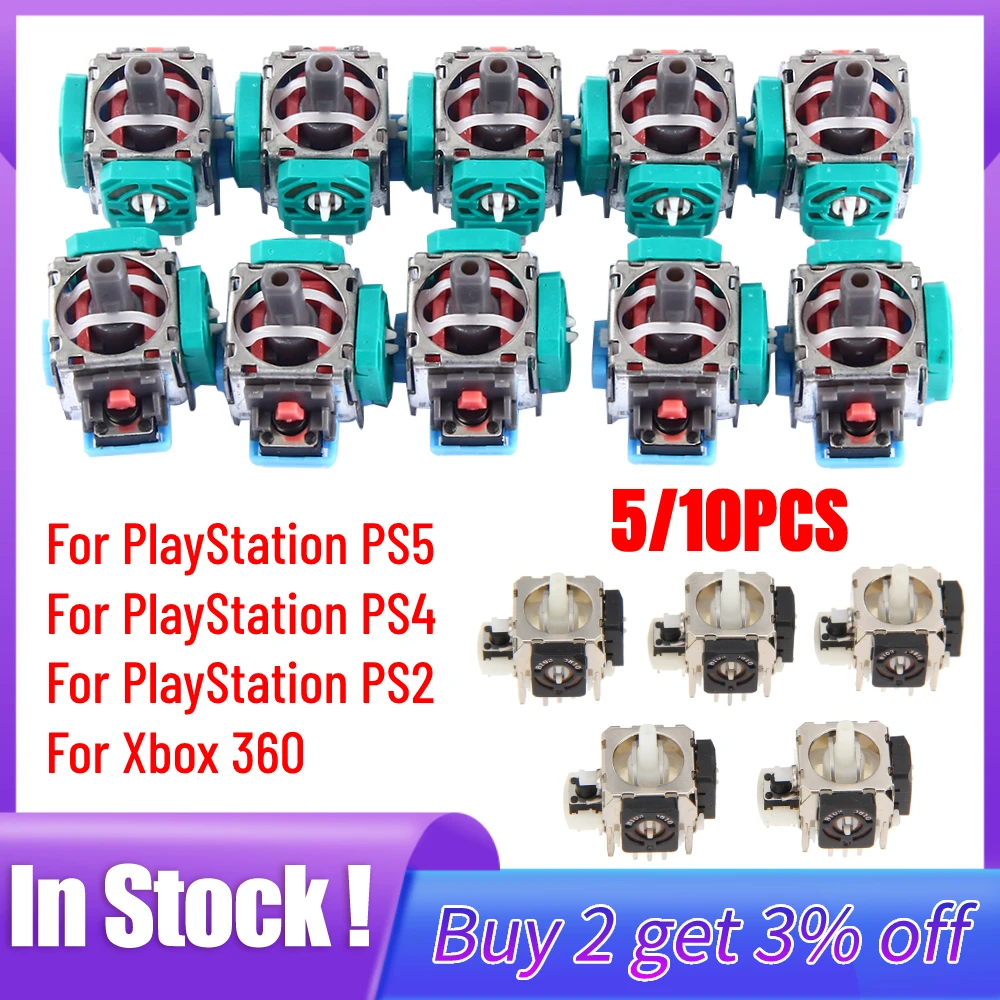 Joystick Module - 10/5pcs 3D Analog Joystick Stick Sensor