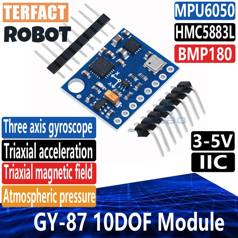 Mpu6050 - 1~5PCS Modulo GY-87 10DOF MPU6050 QMC5883L