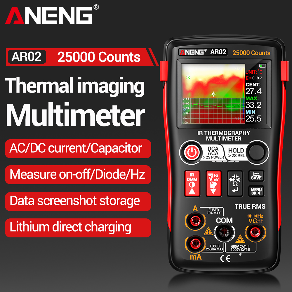 Tft Display 2.4 - Multimetro con termocamera ANENG, risoluzione IR