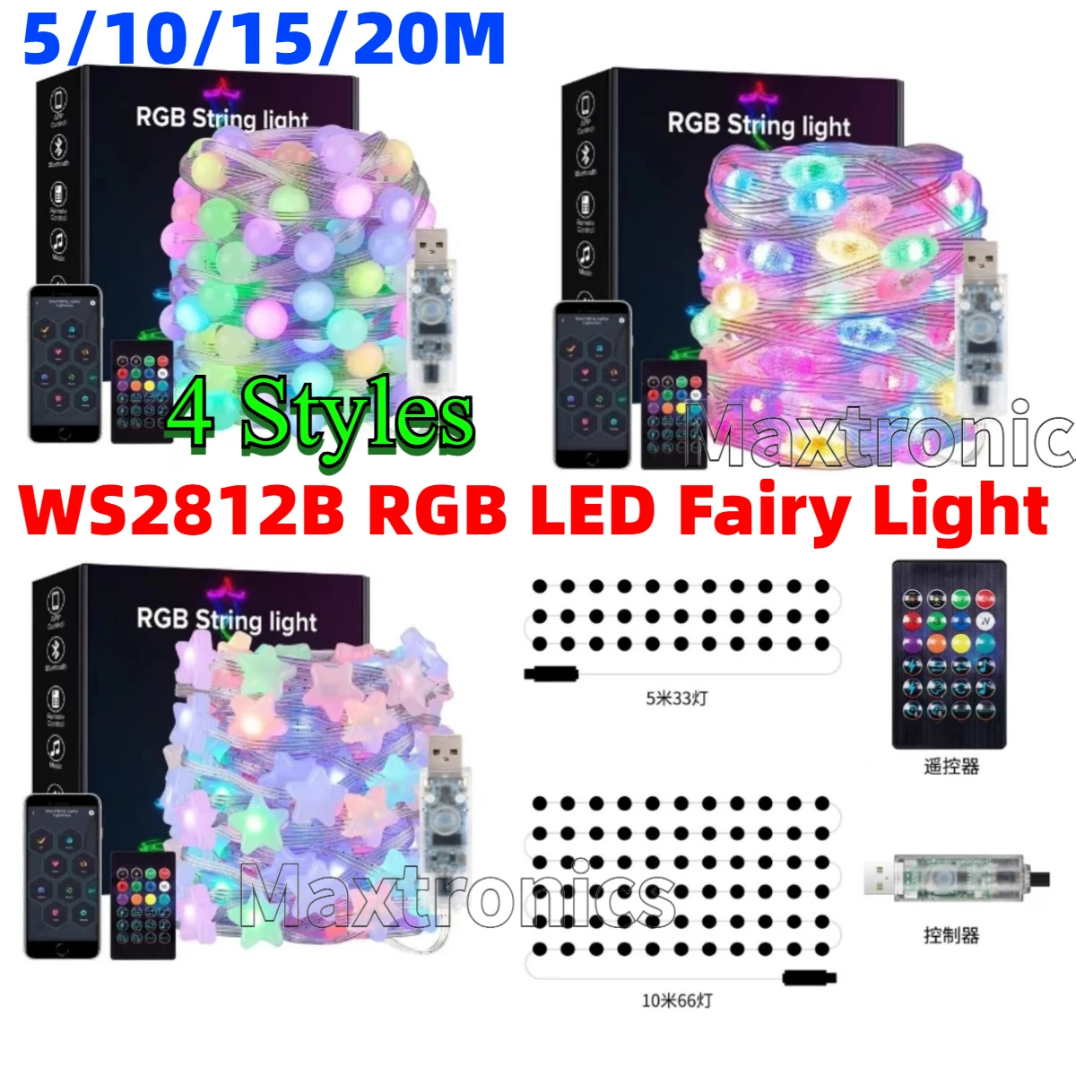 Ws2812B - Smart 4 stili RGB WS2812B LED