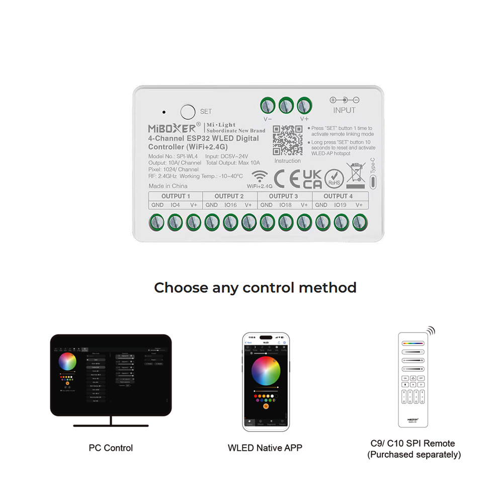 Miboxer SPIW5-4 Controller LED - Ws2812B recensione e prezzo