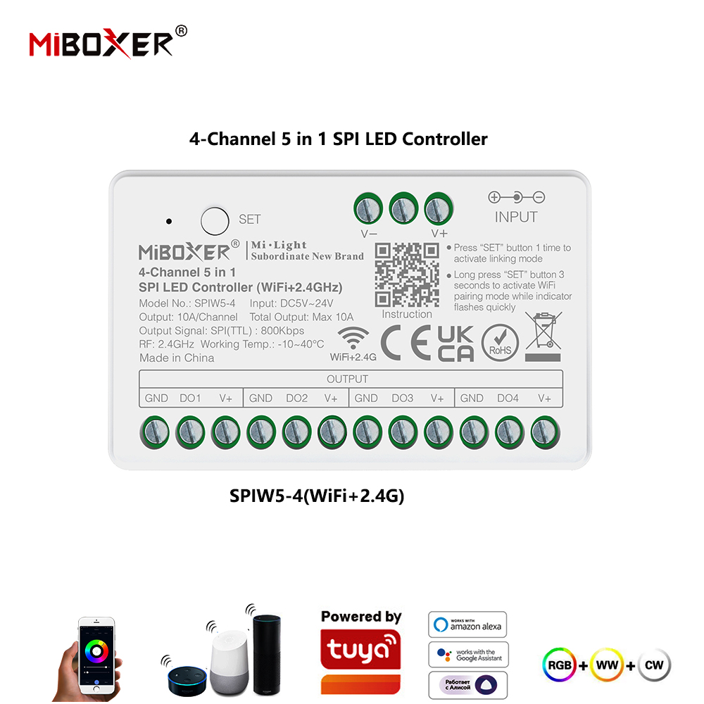 Miboxer SPIW5-4 Controller LED - Ws2812B recensione e prezzo