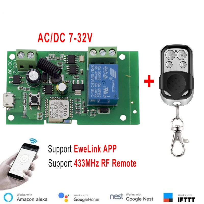 Ewelink AC/DC 5V 7V-32V 1 Cana - Relay Module 1 Channel recensione e prezzo
