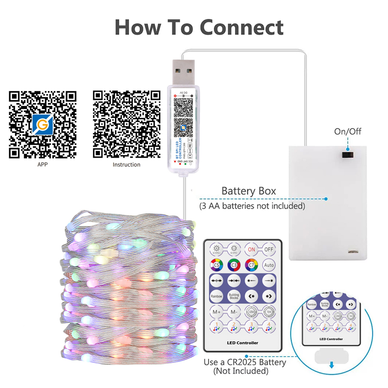 WS2812B Fairy Light String 3AA - Ws2812B recensione e prezzo