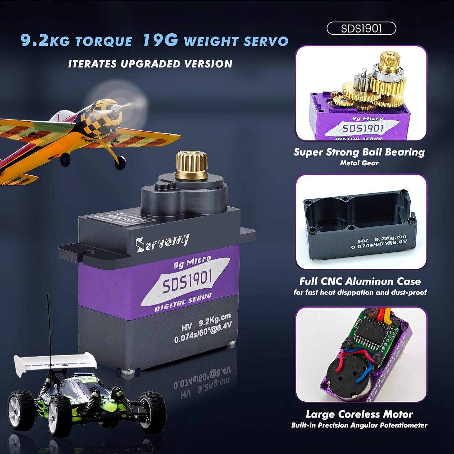 SERVOMY-SDS1901 Digitale 9G Mi - Servo Sg90 recensione e prezzo