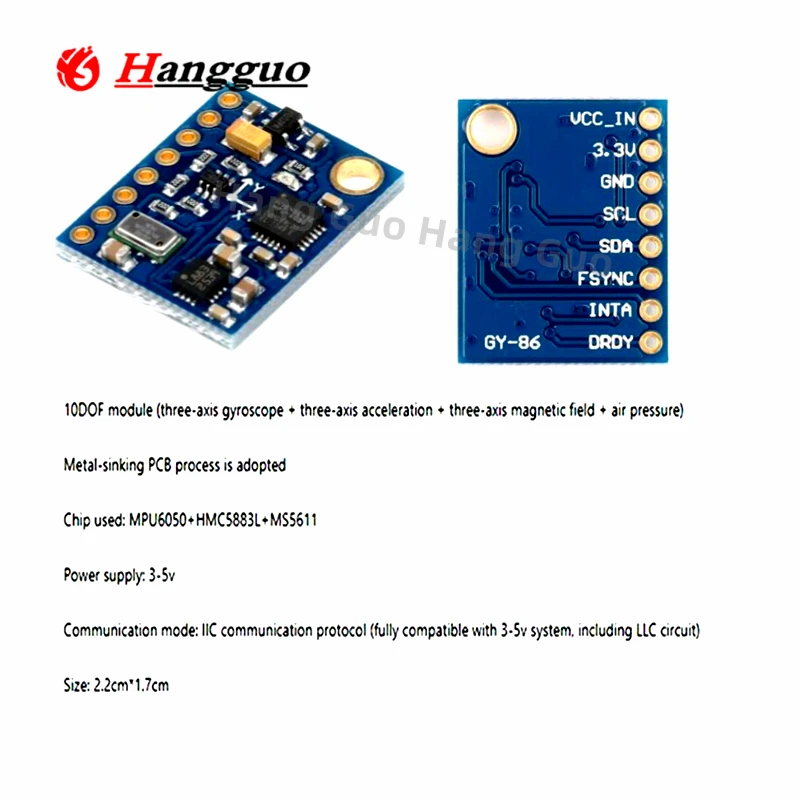 GY-86 10DOF MS5611 HMC5883L MP - Mpu6050 recensione e prezzo